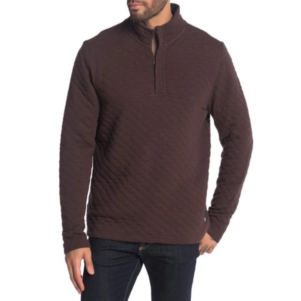 Tailor Vintage Quarter Zip Quilted Knit Pullover